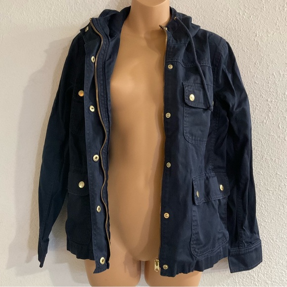 J. Crew Utility Cargo Navy Blue Light Jacket - Picture 10 of 12